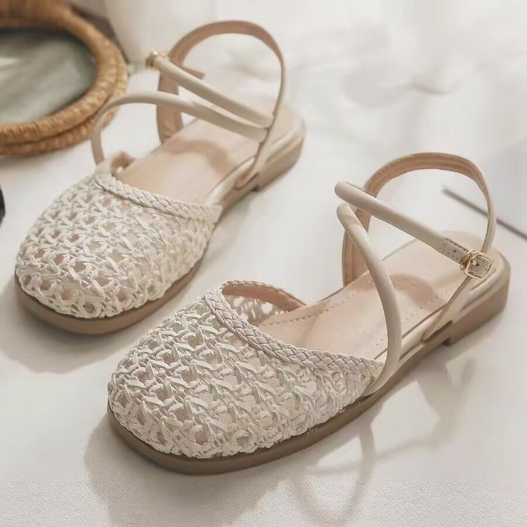 Women Shoes Sandals - Sandalias de tacón grueso estilo francés