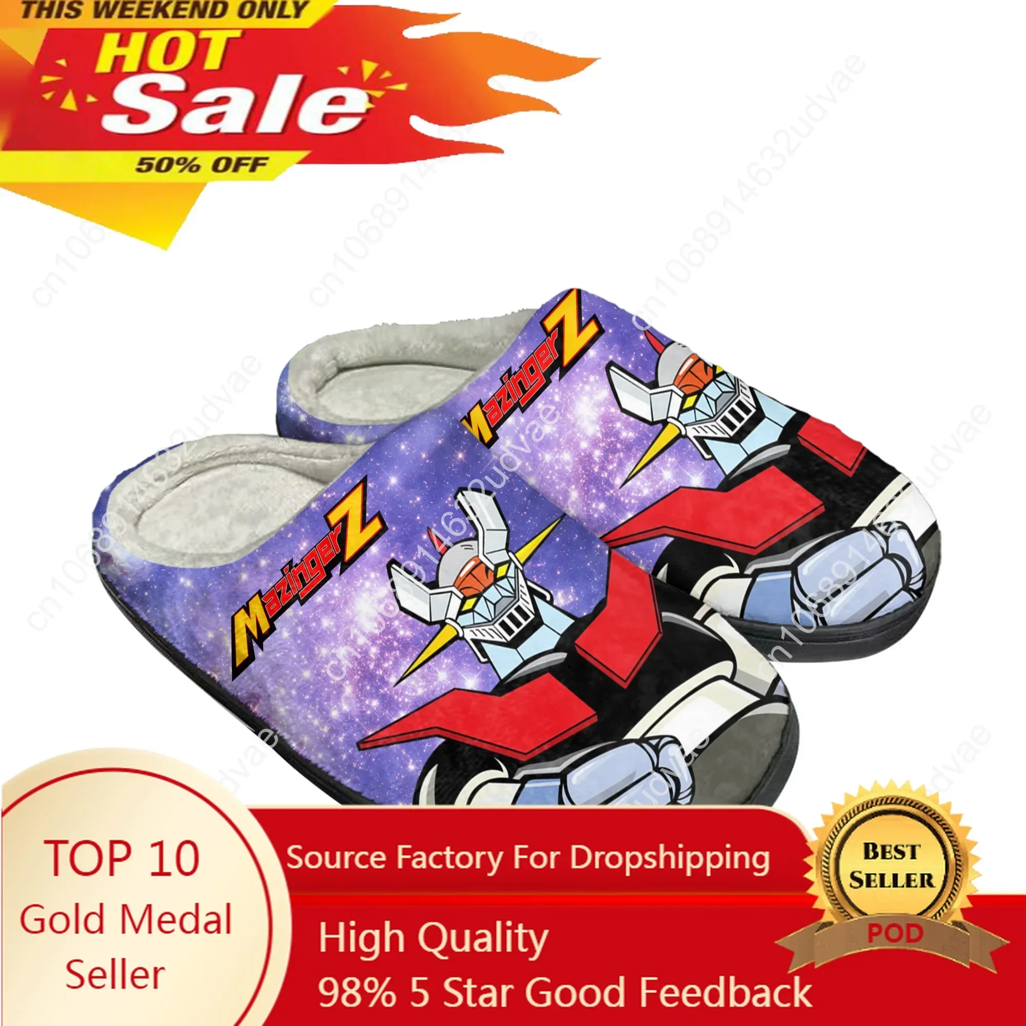 Women'S Shoes Z - Pantuflas Personalizadas de Algodón de Mazinger