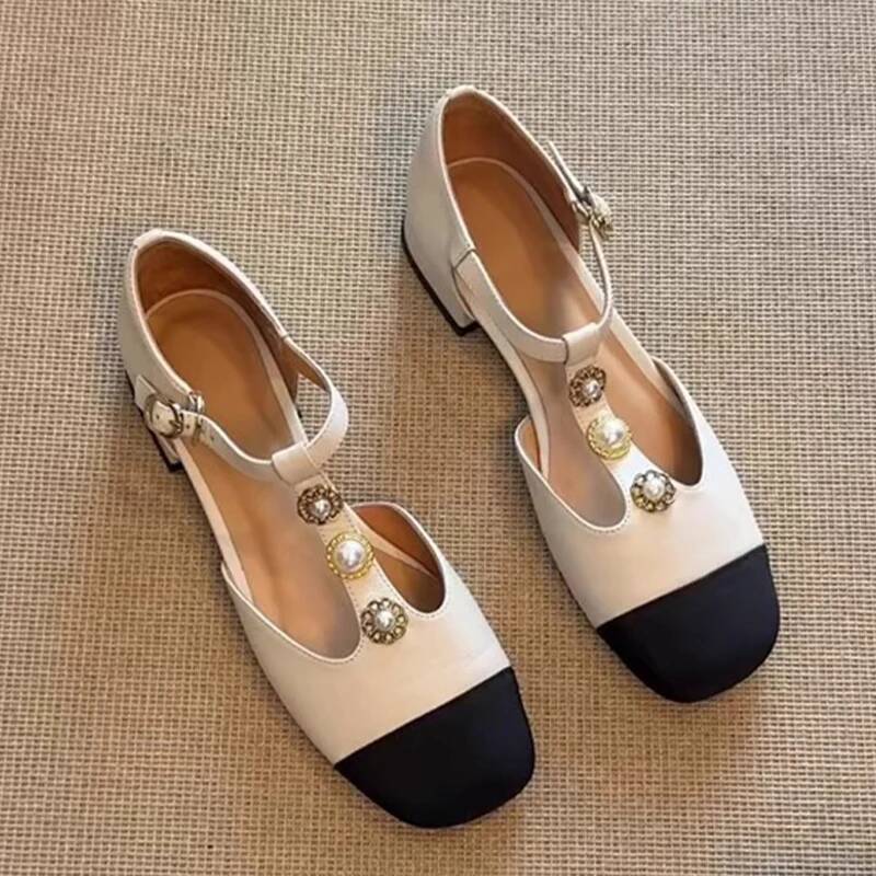 Women Shoes Sandals - Sandalias De tacón con punta cuadrada