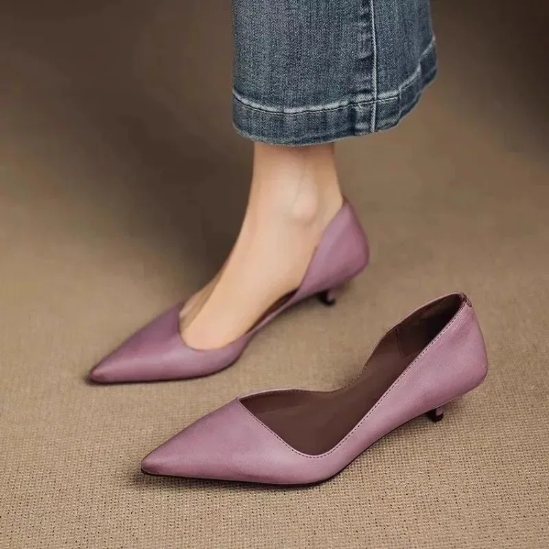 Slingback Pumps Women - Tacones de aguja con punta estrecha