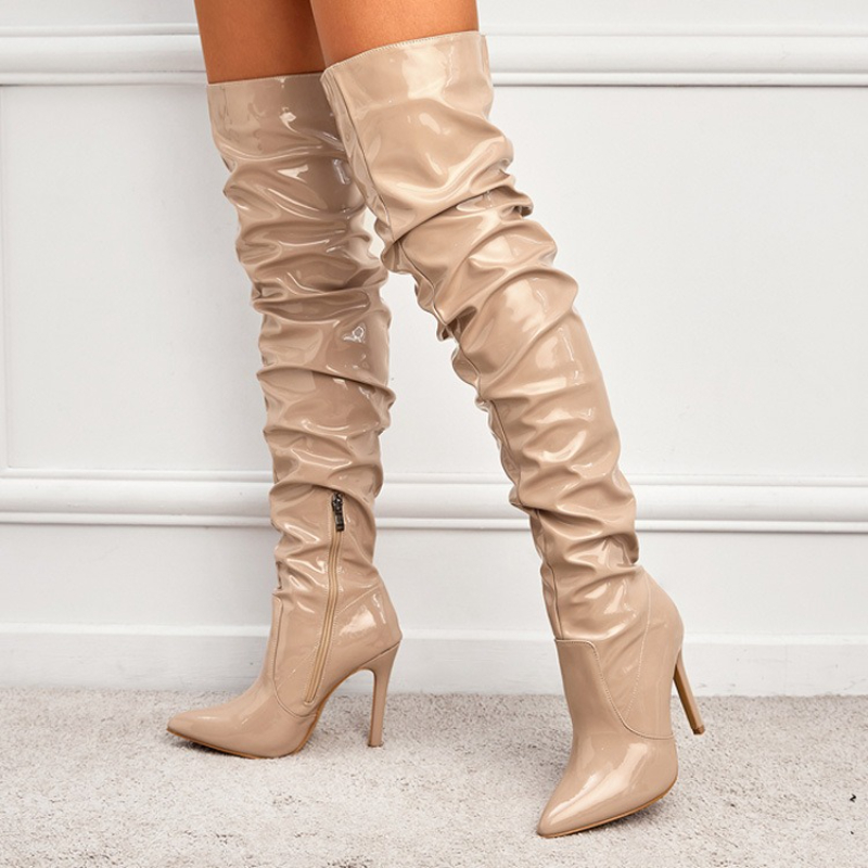 Botas de mujer por encima de l - Patent Leather Pump reseña y precio