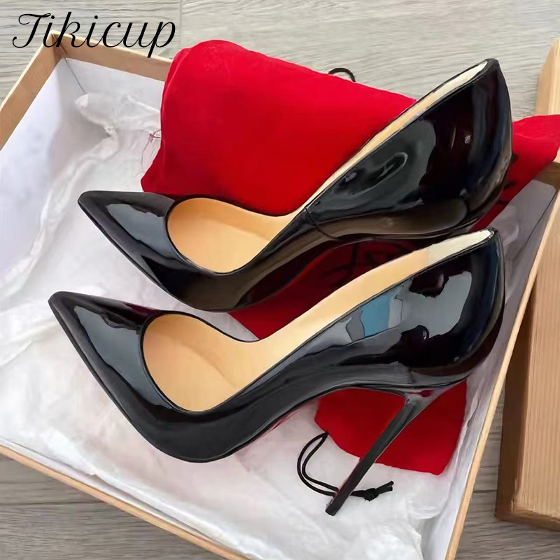 Tikicup Tacones altos de aguja - Patent Leather Pump reseña y precio