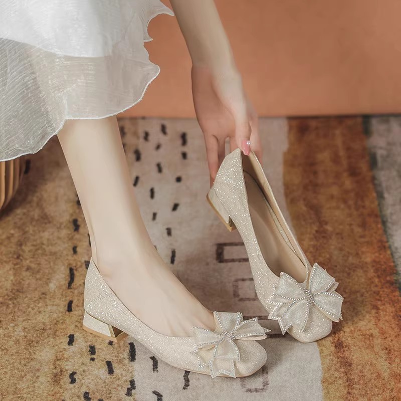 Zapatos de boda bajos con suel - Slingback Pumps Women reseña y precio