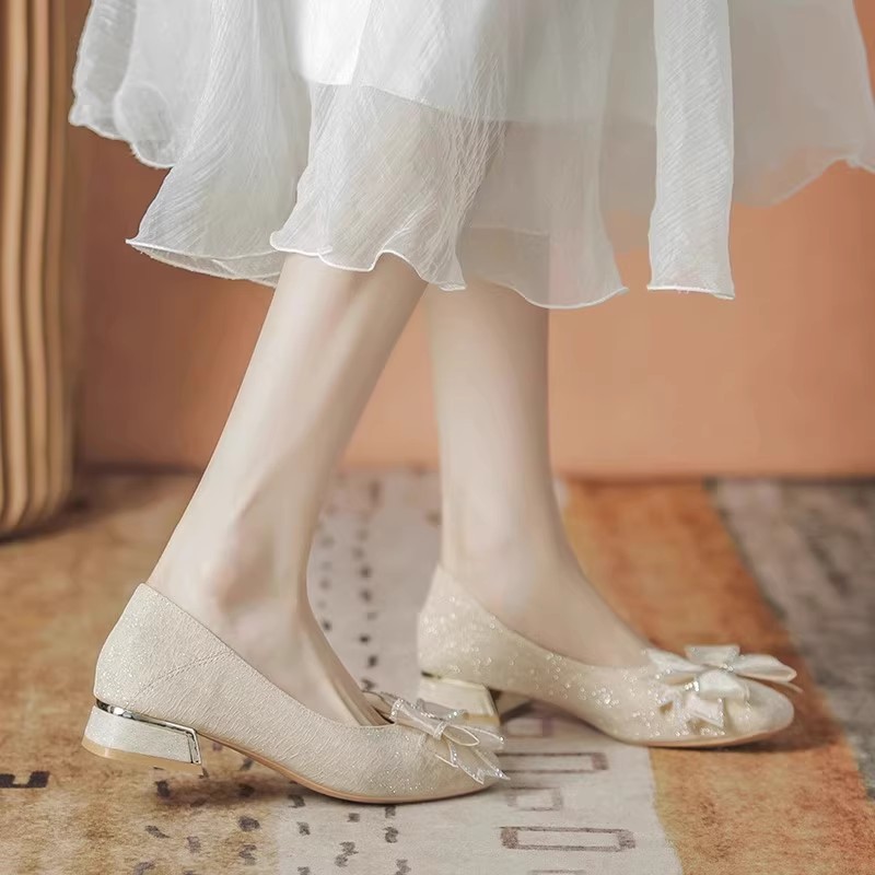 Zapatos de boda bajos con suel - Slingback Pumps Women reseña y precio