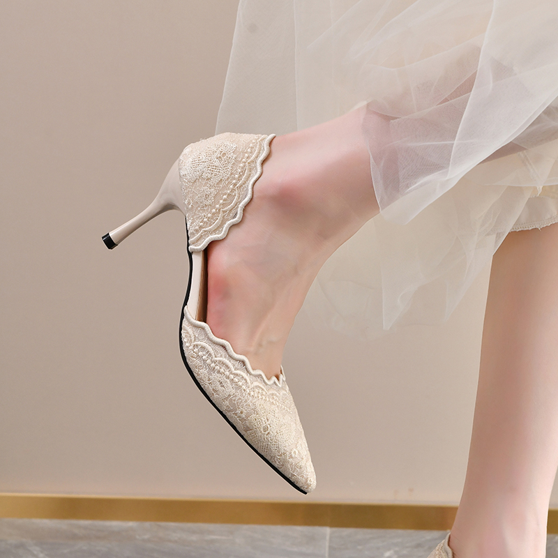 Zapatos de tacón alto de encaj - Slingback Pumps Women reseña y precio