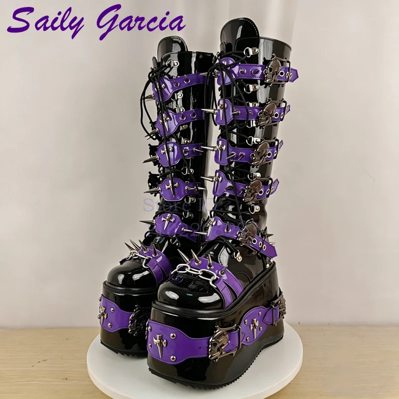 Botas altas de plataforma con  - Women Shoes Size Chart reseña y precio