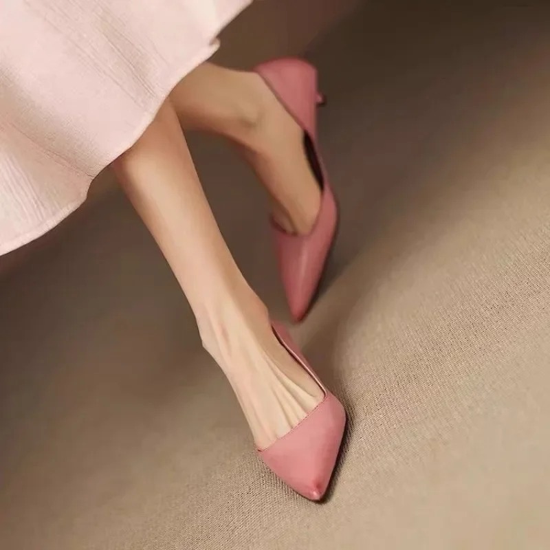 Tacones de aguja con punta est - Slingback Pumps Women reseña y precio