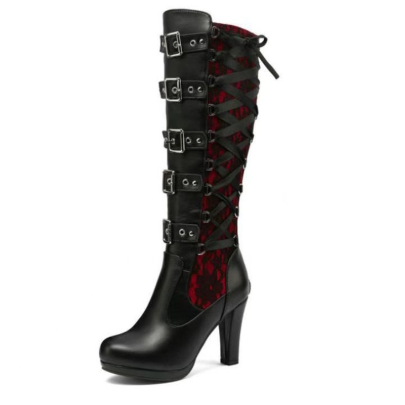 Botas Altas de Estilo Punk Gót - High Knee Heel Boots reseña y precio