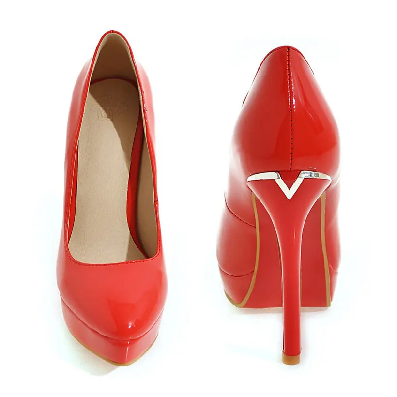 Zapatos de tacón con plataform - Patent Leather Pump reseña y precio