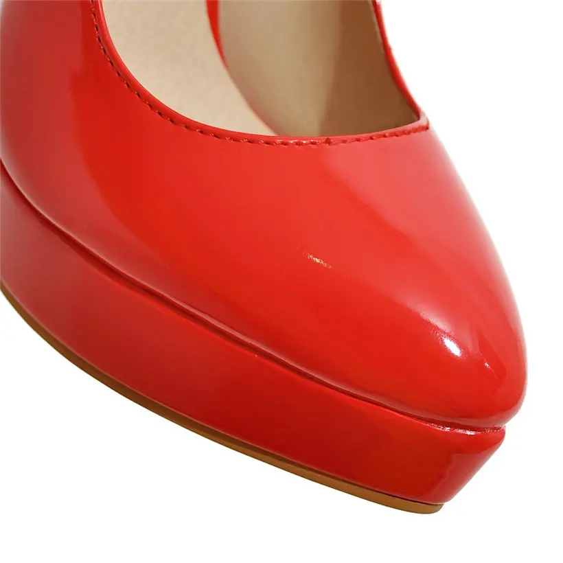 Zapatos de tacón con plataform - Patent Leather Pump reseña y precio